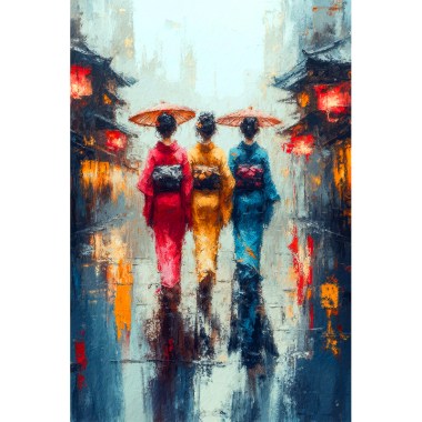 3 Aziatische vrouwen in kimono